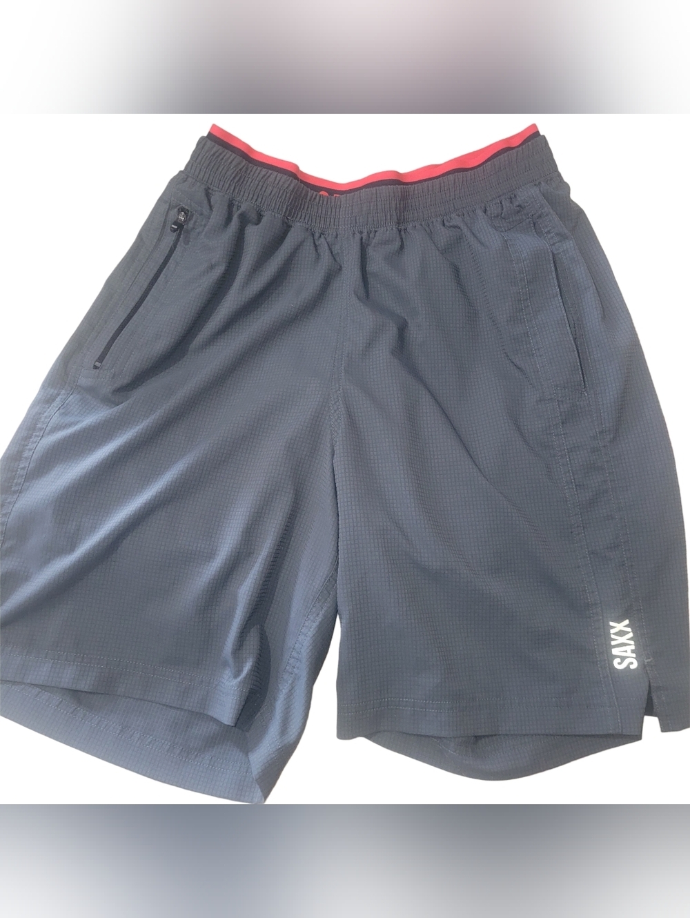 Saxx Men's Kinetic 2N1 Lined Athletic Training Shorts In Dark Grey Size S